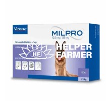 Милпро Virbac таблетки от глистов для собак от 5 до 25 кг, 12,5 мг/125 мг, 4 штуки