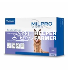 Мілпро Virbac таблетки від глистів для собак від 5 до 25 кг, 12,5 мг/125 мг, 1 штука