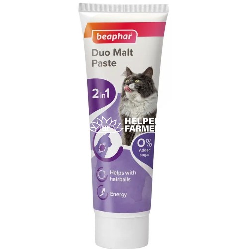 Мальт-Паста Beaphar Duo Malt-Paste для вывода шерсти из желудка, 100 г