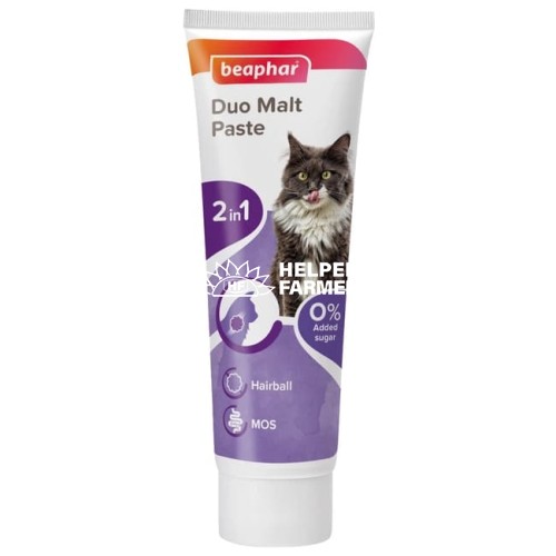 Мальт-Паста Beaphar Duo Malt-Paste для виведення шерсті зі шлунка, 100 г