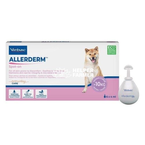 Аллердерм Спот-он Virbac Allerderm Spot-on капли для собак от 10 кг, 6 пипеток по 4 мл