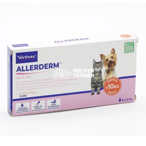 Аллердерм Спот-он Virbac Allerderm Spot-on капли для собак и кошек до 10 кг, 6 пипеток по 2 мл