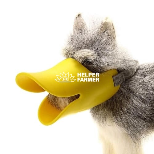 Намордник УНИ Маска L силиконовая уточка желтая Ш-19-35 Р-17 см Вес 8,5-12,5 кг