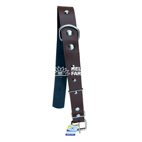 Ошейник ВД 513 кожа 35 мм с украшением 45-59 см