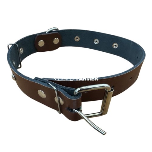 Ошейник ВД 513 кожа 35 мм с украшением 45-59 см