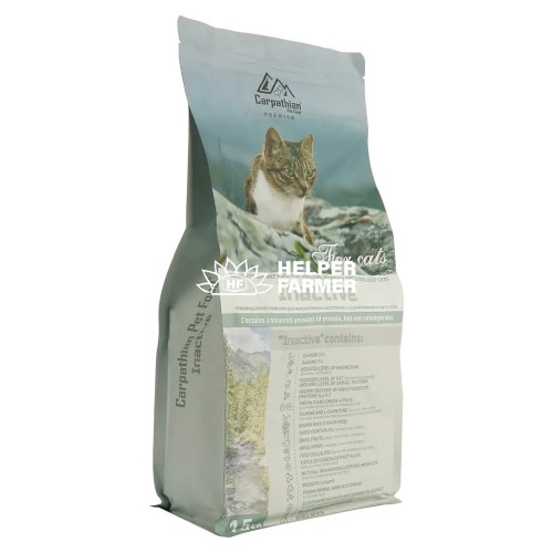 Сухий корм для кастрованих і стерилізованих котів Carpathian Pet Food Inactive з куркою і атлантичним палтусом для малоактивних, 1,5 кг