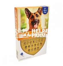 Адвокат Bayer капли от заражений эндо- и экто паразитами для собак более 25 кг, 3 пипетки по 4,0 мл