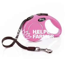 Повідець-рулетка Flexi Classic XS для собак рожевий трос 3 м до 8 кг