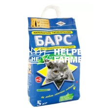 Наповнювач для туалету котячого Барс №2 великий, бентонітовий (2,5-5 мм) лаванда, 5 кг