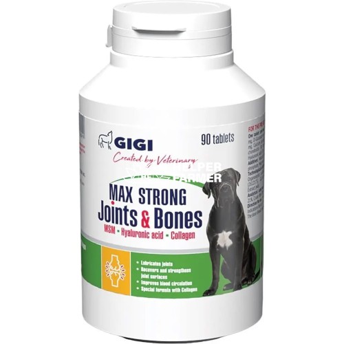 Витаминно-минеральный комплекс GiGi Max Strong Joints & Bones для укрепления и восстановления суставов у собак, 90 таблеток