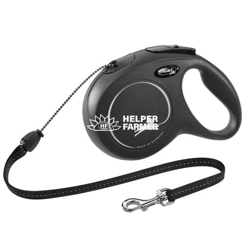 Повідець-рулетка Flexi New Classic S трос 8m/12кг чорний 22726