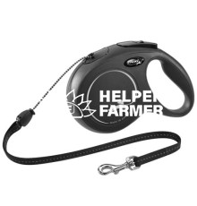 Повідець-рулетка Flexi New Classic S трос 8m/12кг чорний 22726
