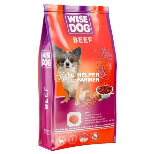Сухой корм Wise Dog Beef для взрослых собак малых пород с говядиной, 1 кг (весовой)