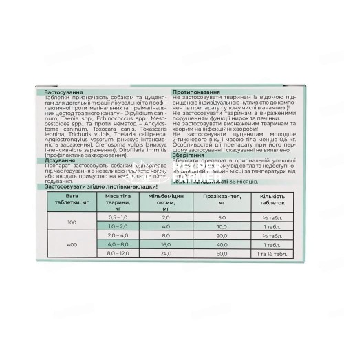 Мильбентел ModeS антигельминтное средство для щенков и собак до 5 кг, 2 таблетки