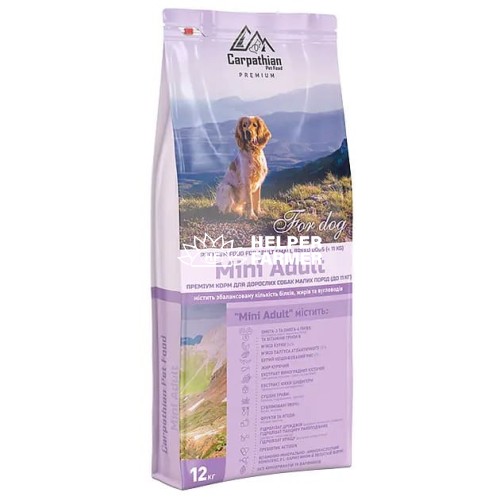 Сухой корм Carpathian Pet Food Mini Adult для собак малых пород, 12 кг