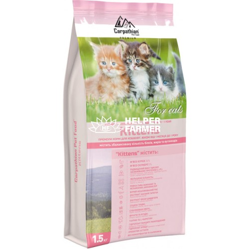Сухий корм для кошенят Carpathian Pet Food Kittens з куркою та скумбрією, 1,5 кг