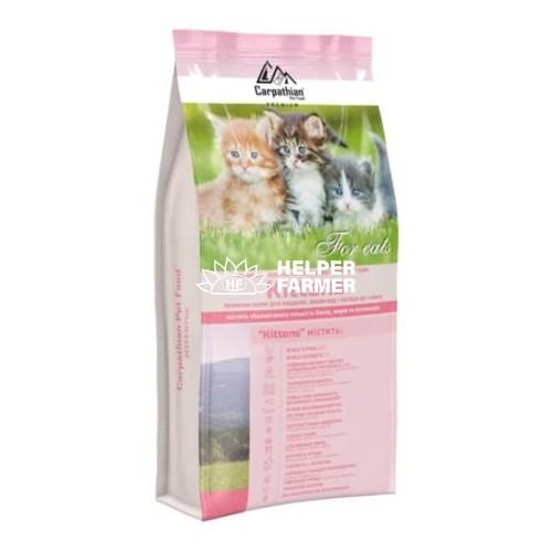 Сухий корм Carpathian Pet Food Kittens для кошенят всіх порід від 1 місяця до 1 року, з куркою, 12 кг