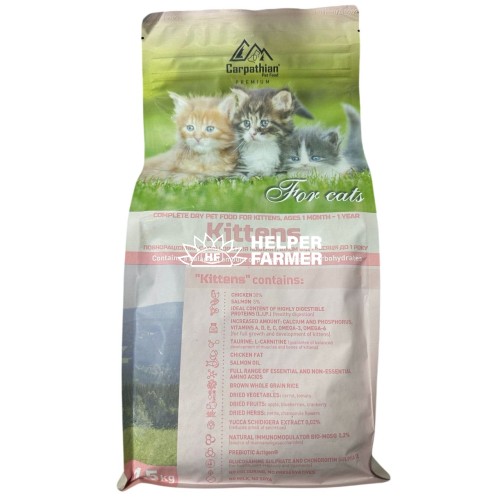 Сухой корм Carpathian Pet Food Kittens для котят всех пород от 1 месяца до 1 года, с курицей, 1 кг (весовой)