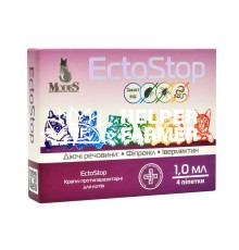 ЭктоСтоп ModeS капли противопаразитарные для кошек 4-8 кг, 4 пипетки по 1 мл