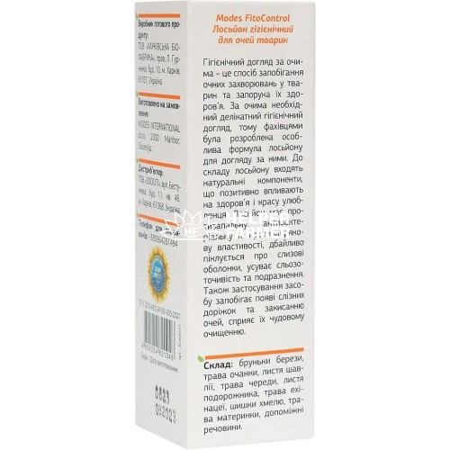 Лосьон гигиенический ModeS Фито контроль для глаз животных, 30 мл