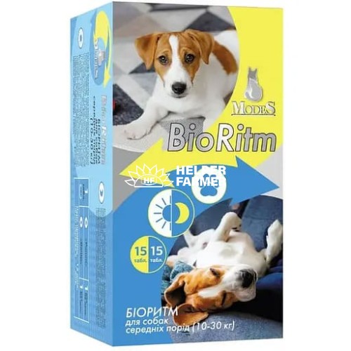 Биоритм ModeS BioRitm Поливитаминный комплекс для собак средних пород (10-30 кг), 30 таблеток
