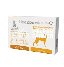Протипаразитарні таблетки Modes Квадромідас-C (для котів вагою 0,5-2 кг) 1 таб