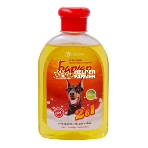 Шампунь для собак Бар'єр Супер 2в1 протипаразитарний універсальний, 300 мл