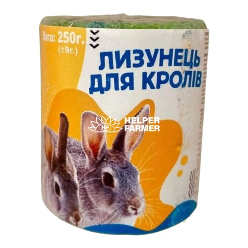 Минерально-солевой брикет соль лизунец для кроликов, 250 г