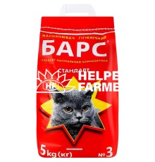 Наповнювач для котячого туалету Барс №3 стандарт, бентонітовий (0,9-3,8 мм) з ароматом, 5 кг