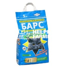 Наповнювач для котячого туалету Барс №5 дрібний, бентонітовий (0,32-0,8 мм) лаванда, 5 кг