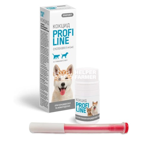 Суспензія ProVET Profiline Кокцид антигельмінтик для котів та собак, 5 мл
