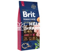 Сухой корм для щенков больших пород Brit Premium Dog Junior L с курицей, 15 кг