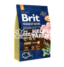 Сухой корм для щенков средних пород Brit Premium Dog Junior М с курицей, 3 кг