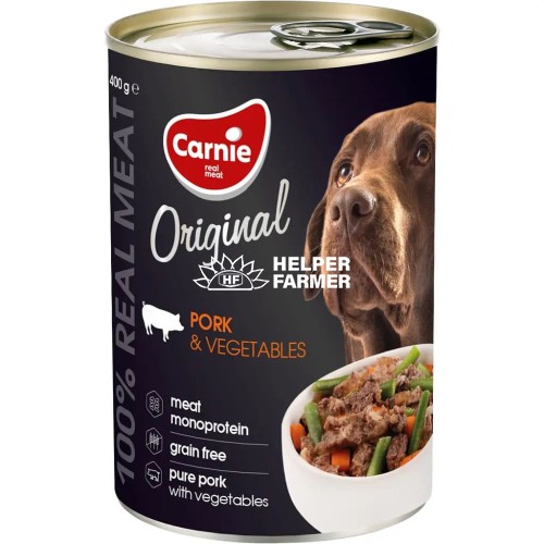 Вологий корм для собак Carnie Original Mono Protein Свинина з овочами, 400 г