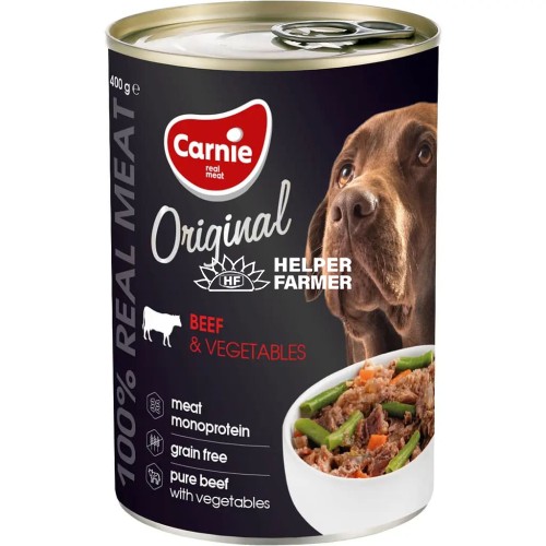 Вологий корм для собак Carnie Original Mono Protein Яловичина з овочами, 400 г