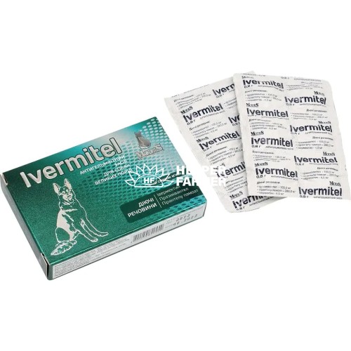 Івермітел ModeS антигельмінтні таблетки для собак великих порід зі смаком м‘яса, 1 таблетка