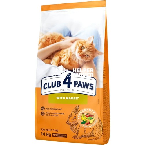 Сухой корм для кошек Club 4 Paws Premium с кроликом, 14 кг