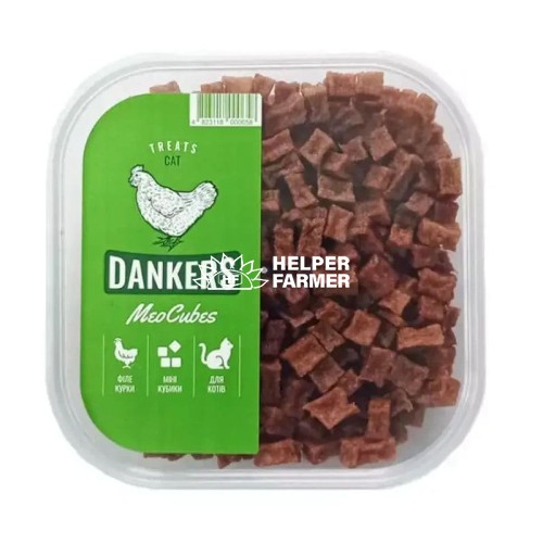 Ласощі для котів Dankers MeoCubes Курячі міні-кубики зі смаком куряці, 100 г