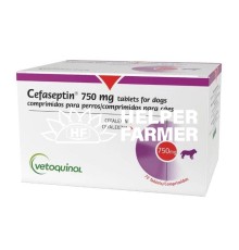 Цефасептин 750 мг Vetquinol антибактеріальний препарат для собак, 6 таблеток