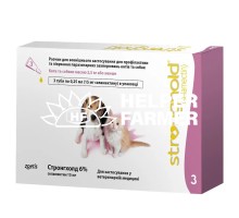 Стронгхолд 6% краплі для кошенят і щенят до 2,5 кг, 3 піпетки по 0,25 мл