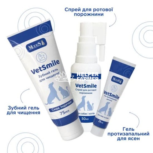 Ветсмайл (VetSmile) Modes гель протизапальний для ясен (для собак та котів), 25 мл