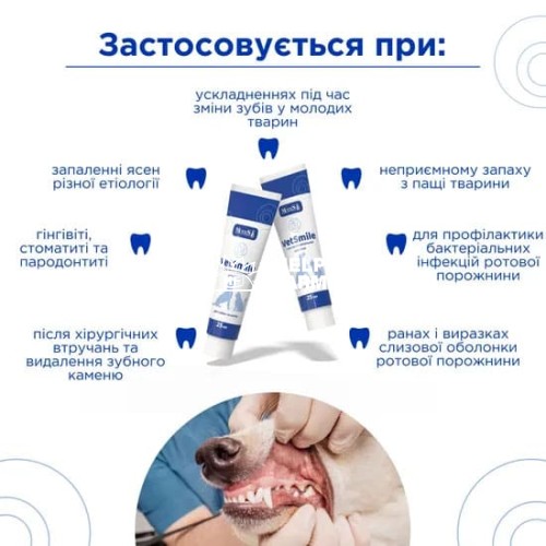 Ветсмайл (VetSmile) Modes гель протизапальний для ясен (для собак та котів), 25 мл