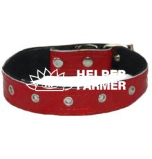 Ошейник Franty 201011/3 безразмерный кожа 20 мм, длина 17-32 см красный