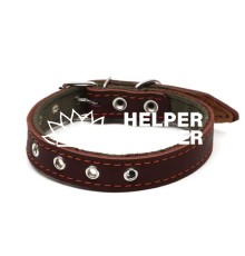 Ошейник Franty 201011/3 безразмерный кожа 20 мм, длина 17-32 см коричневый