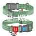 Ошейник WAUDOG Re-cotton с QR паспортом, из восстановленного хлопка, пластиковая пряжка, зеленый S 23-35 см