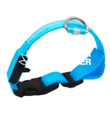 Ошейник для собак, светящийся, на аккумуляторе с USB-зарядкой голубой XL 52-60 см