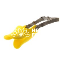 Намордник УНИ Маска S силиконовая уточка желтая Ш-17-30 Р-12 см Вес 2.5-4.5 кг