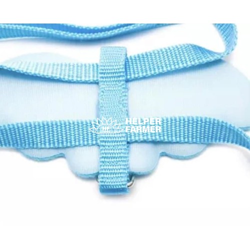 Шлейка + поводок с крыльями ангела для собак и кошек 1*22-32/120 голубой