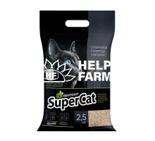 Рослинний наповнювач SuperCat Біобетоніт комкуючий для котячих туалетів 2,5 кг