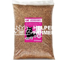 Деревний наповнювач туалету для котів WC CAT з активованим вугіллям, 10 кг